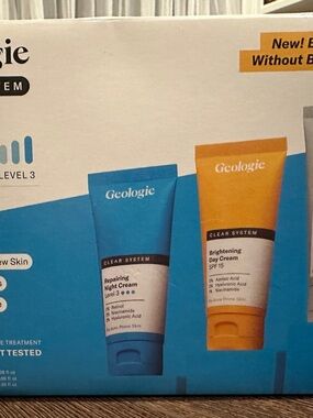 Geologie 3 piece anti-acne set. Cleanse, repair, moisturize with spf. New in box